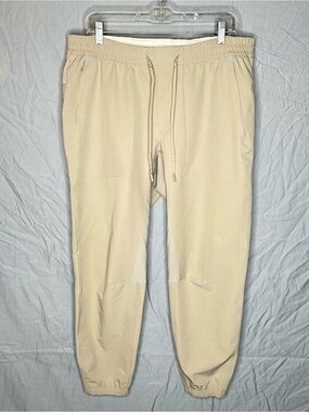 Lululemon Textured Tech Fleece Jogger Pants Cream Men’s XL Beige